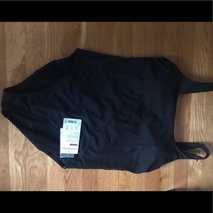 Athleta Scoop One Piece, Black Large NWT